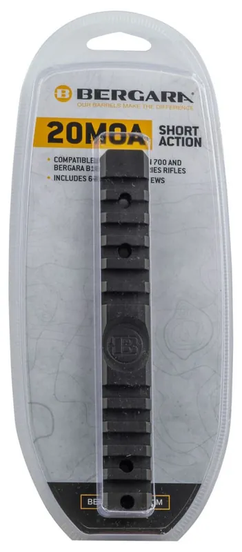 Affordable - Bergara Rifles Base Black 1-Piece Cross-Slot w/20 MOA .22 Black Receiver Accessory