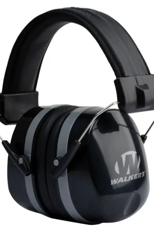Walker’s Premium Passive Muff Polymer 32 dB Folding Over-the-Head Black | In Stock