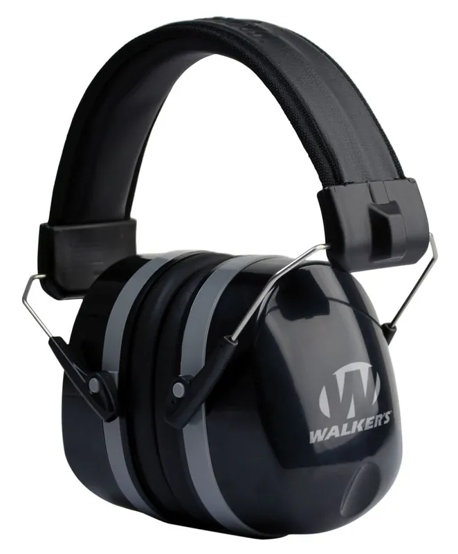 Walker’s Premium Passive Muff Polymer 32 dB Folding Over-the-Head Black | In Stock