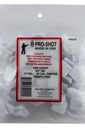New Arrival - Pro-Shot Products Cleaning Patches 3/4 in Cotton 1000 Per Bag