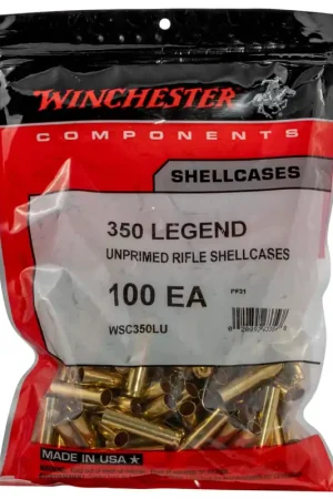 Sale | Winchester WSC350LU Unprimed Cases 350 Legend Brass 100 Per Bag