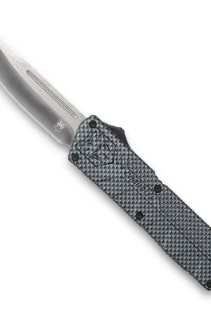 Cobratec Knives Lightweight Carbon Fiber OTF 3.25in D2 Drop Point Plain - Price Drop