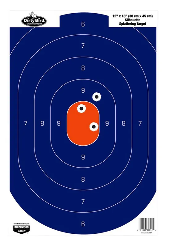 Birchwood Casey Dirty Bird Silhouette Hanging Tagboard Target Dirty Bird Blue/Orange - Factory Price