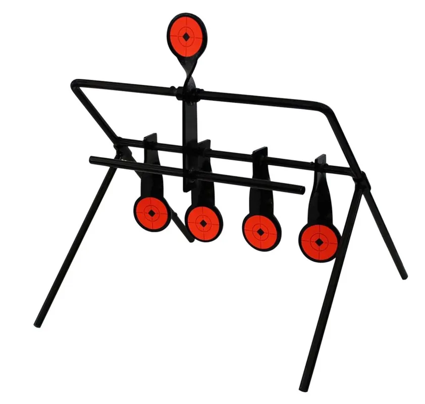 Buy Now - Birchwood Casey World of Targets Airgun Resetting Pellet Black Paddle Orange Target Steel Spinner