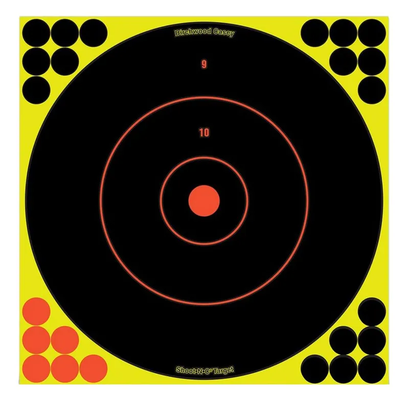 Reliable Choice - Birchwood Casey Shoot-N-C Bullseye Hanging Adhesive Paper Target 12x12