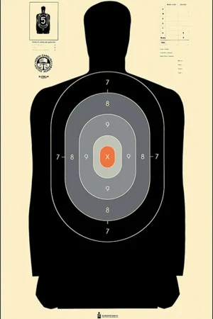 Action Target B-27 NCJA Silhouette Hanging Paper Target - Must-Have