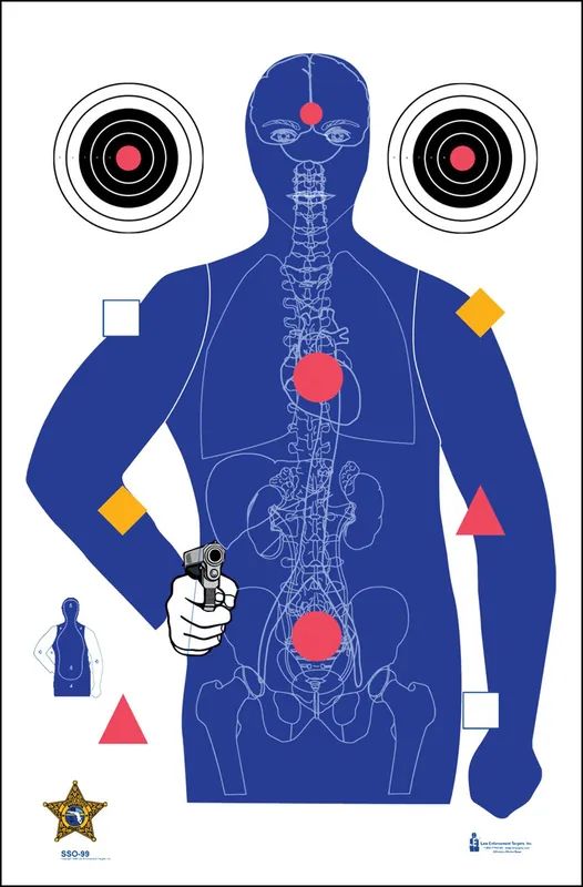 Premium Quality - Action Target SSO-99 Sarasota Sheriff’s Office Silhouette/Vitals