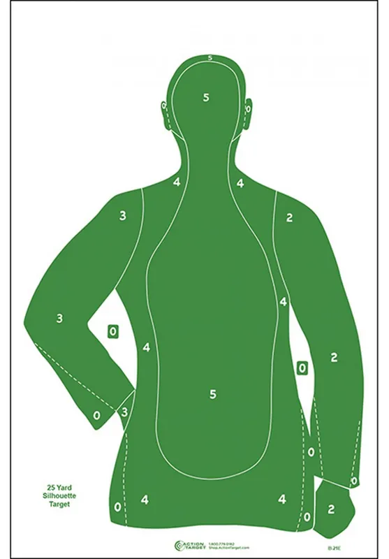 Hassle-Free Returns - Action Target B-21E Qualification Target Paper
