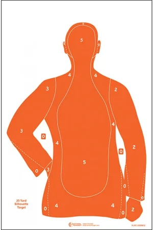 Action Target B-21E Qualification Silhouette Paper Target | Reduced Price
