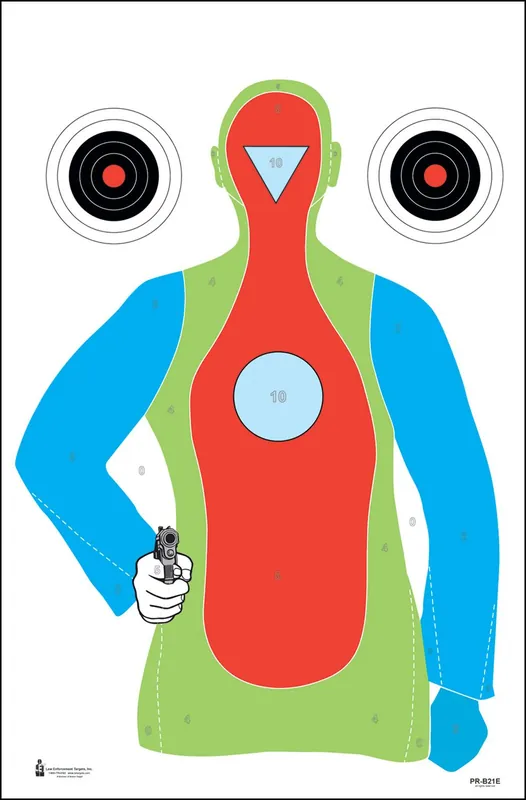 Action Target B-21E Fluorescent High Visibility Silhouette - Fast Delivery