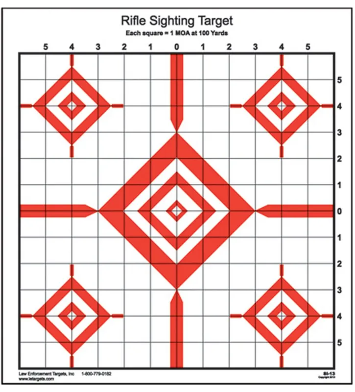 Action Target Advanced Rifle Sighting Diamond Paper Target | Popular Pick