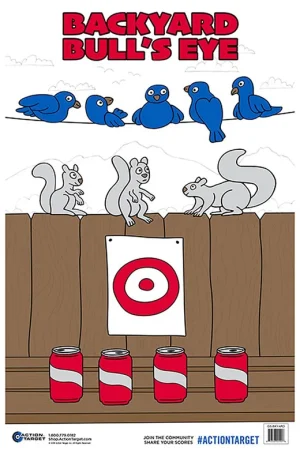 Action Target GS-BKYARD-100 Back Yard Bull's-Eye Hanging Paper Targets | Reliable Choice