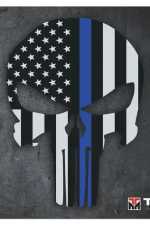 TekMat Ultra Premium Cleaning Mat Blue Line Punisher Skull 15x20 | Limited Stock