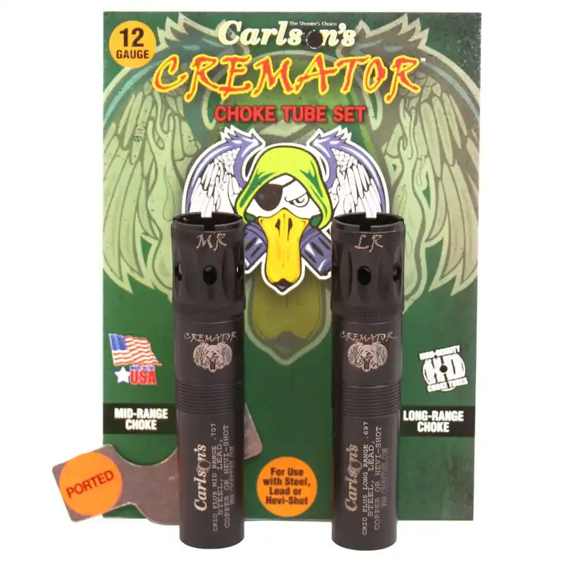 Flash Sale | Carlsons Cremator Waterfowl Benelli Crio Plus 12 Gauge Mid-Range/Long-Range 17-4 Stainless Black Ported 2-Pack