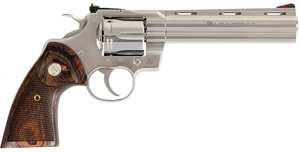 Top Rated | Colt Python 6-Inch Target .357 Mag and .38 Special Stainless/Silver Revolver