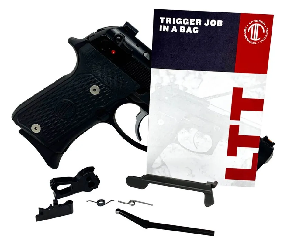 Langdon Tactical Trigger Job In A Bag Beretta 92 96 M9 Not A1 Elite II Curved Hammer Black - One Day Deal