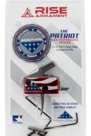 Just Added | Rise Armament The Patriot High Performance Single-Stage Flat Silver/Red/White/Blue