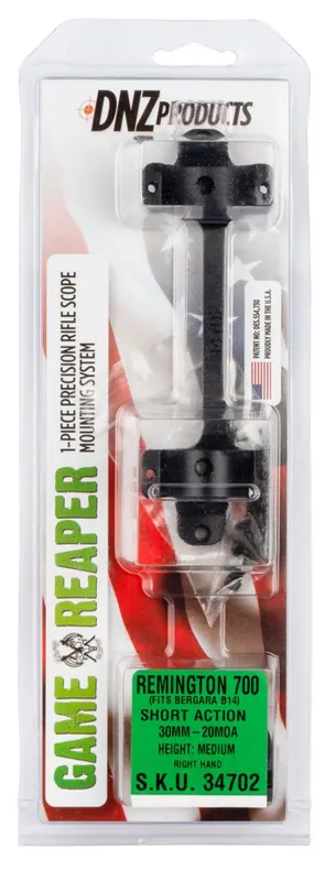 DNZ Products Game Reaper 20 MOA Remington 700 Short Action 30mm Low 1-Piece Matte Black | Selling Fast