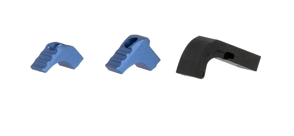 Strike Industries Modular Magazine Release for Glock Gen 4-5 Blue Aluminum Fits Glock 17/19/19X/22/23/26/27/31/35/37/39/45 - High Quality