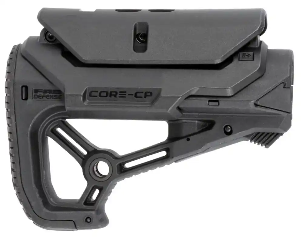 Popular - Fab Defense GL-Core S CP Buttstock Adjustable Cheekrest Matte Black