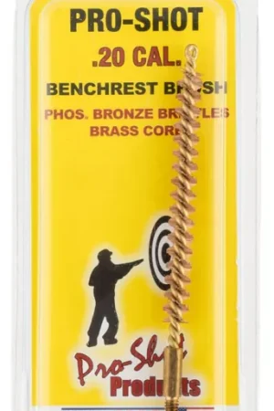 Pro-Shot Products Rifle Bore Brush 20 Cal Brass Core Bronze Bristle - Newly Added