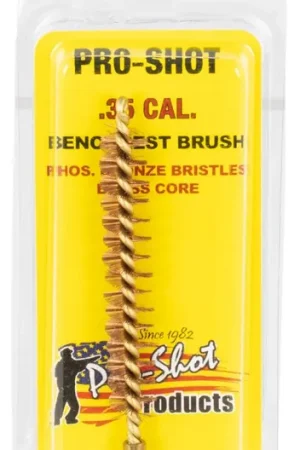 Limited Stock | Pro-Shot Products Rifle Bore Brush 35 Cal Brass Core Bronze Bristle