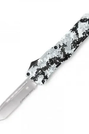 Top Pick | Cobra Tec Knives CTK-1 Large 3.75" Tanto Part Serrated D2 Steel Army DigiCamo Aluminum Handle OTF