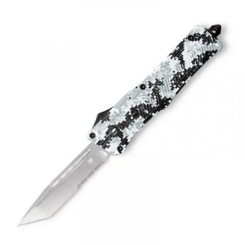 Top Pick | Cobra Tec Knives CTK-1 Large 3.75" Tanto Part Serrated D2 Steel Army DigiCamo Aluminum Handle OTF