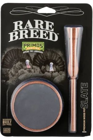 Clearance Deal | Primos Hunting Rare Breed Wood Grain Wild Turkey Hand Slate Pot Call