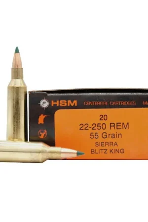 HSM Varmint Blue .22-250 Remington Ballistic / Flex Tip - Same-Day Shipping