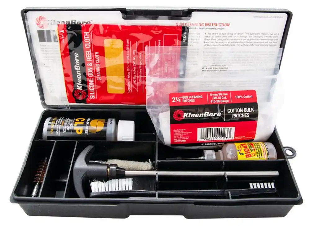 Kleen-Bore Tactical/Police Handgun Cleaning Kit 9mm/.38/.357 Bronze Nylon - Low Stock