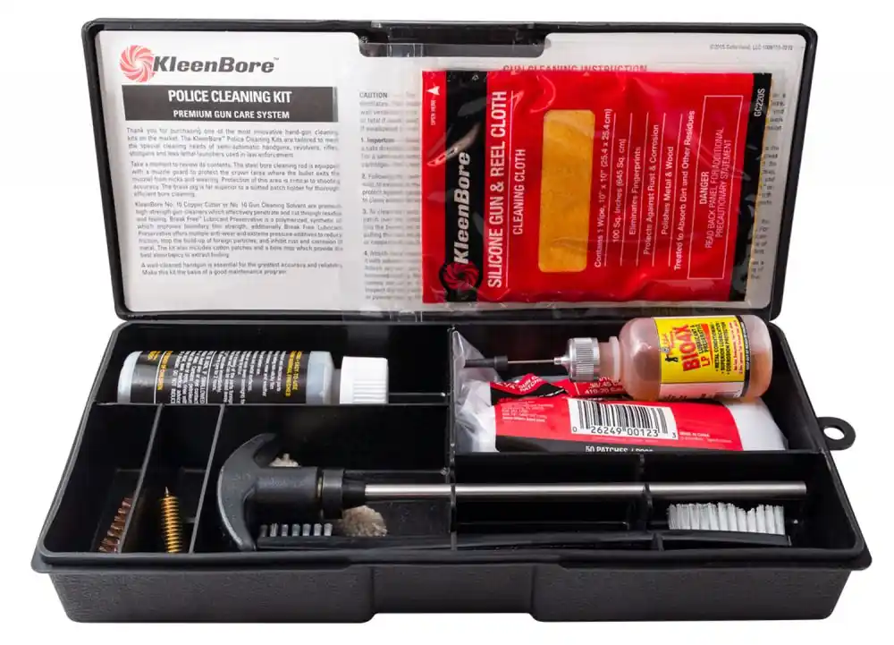 Shop Now | KleenBore Tactical/Police Handgun Cleaning Kit .44/.45 Cal