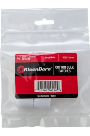 Only a Few Left - KleenBore Super Shooter Cleaning Patches Cotton Flannel 7/8" Square SmallBore