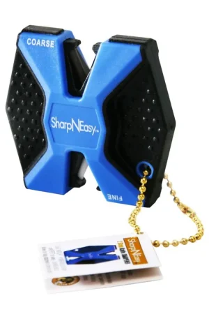Reduced Price - AccuSharp SharpNEasy 2-Step Fine and Coarse Ceramic Stone Sharpener Black/Blue