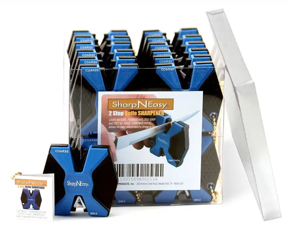 AccuSharp SharpNEasy 2-Step Fine, Coarse Ceramic Stone Sharpener Black/Blue | Buy Online