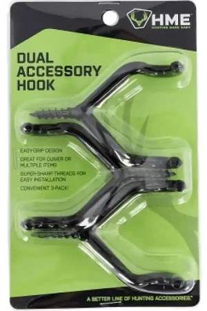 Bargain - HME Accessory Hook Dual 3 Pack Dual Brown
