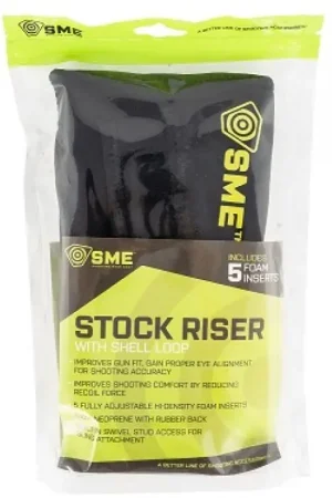 SME RSRSL Rifle Stock Riser With Shell Loop Black - Premium