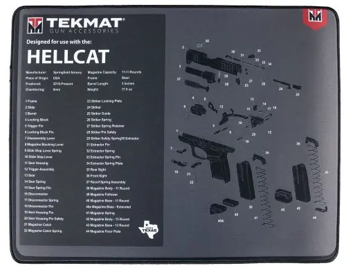 Buy Direct | TekMat Ultra Premium Cleaning Mat TEKR20HELLCAT Springfield Hellcat Parts Diagram