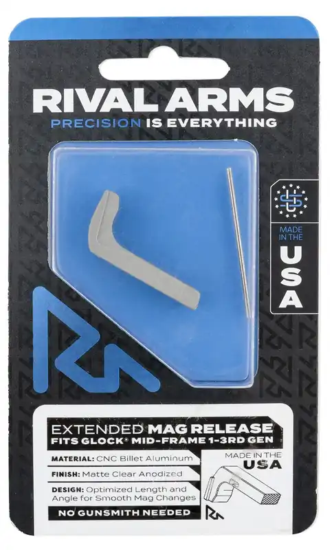 Rival Arms RA72G001D Extended Magazine Release Stainless Aluminum | Hot Deal