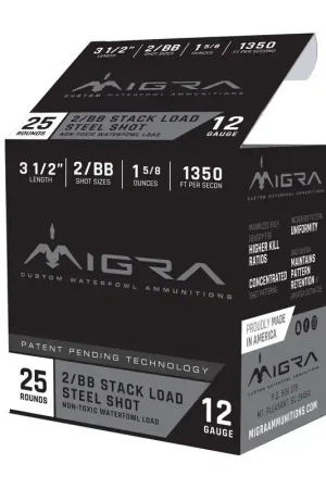 Premium | Migra Ammunition Custom Waterfowl Steel Staxd 12 Gauge