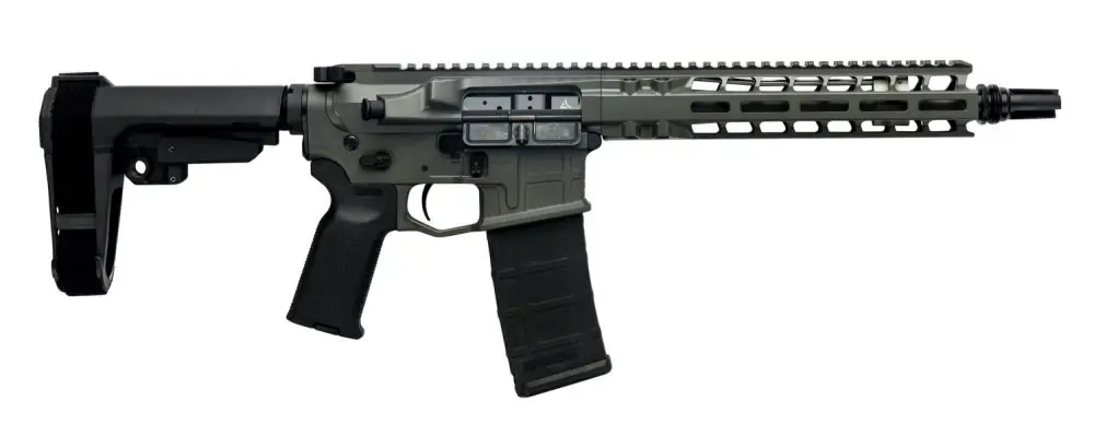 Available Now | Radian Weapons Model 1 10.5-Inch SBA3 Braced .223 Wylde Radian Gray Cerakote Pistol