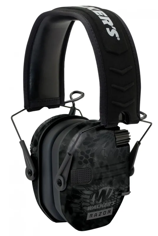 Walker's Razor Slim Electronic Polymer Typhoon Camo Ear Cups Black Band | Great Buy