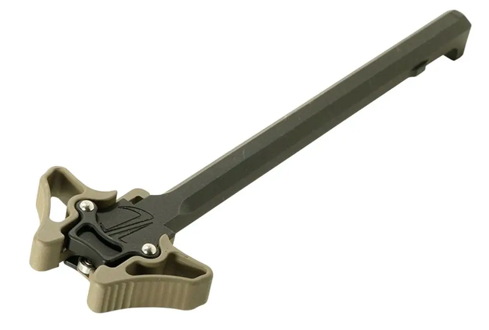 Easy Checkout | Timber Creek Outdoors Enforcer Mini Ambidextrous Charging Handle Small Flat Dark Earth Cerakote
