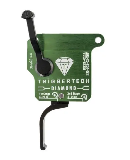 Top Rated - TriggerTech R700 Black Diamond Flat Black/Green