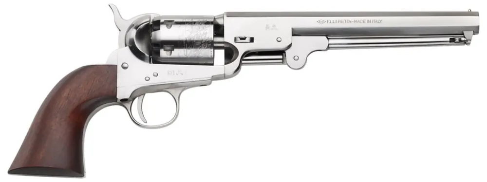 Pietta 1851 Navy .36 Old Silver Black Powder Revolver | Order Now