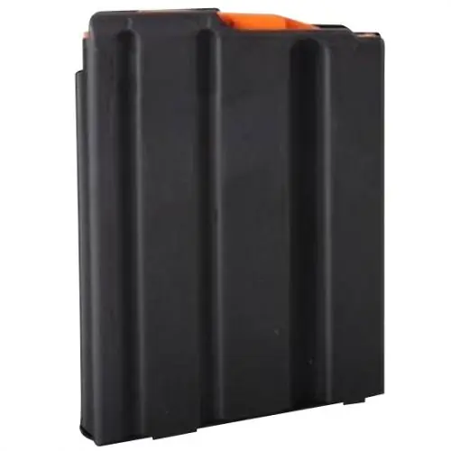 DuraMag 223 Rem / 5.56 NATO AR-15 5rd Stainless Steel Magazine 5rd Black With Orange Follower | Limited Stock