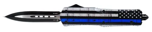 Templar Knife Back The Blue 89mm Dagger Plain Blue/White/Black Zinc Aluminum Alloy OT - Affordable