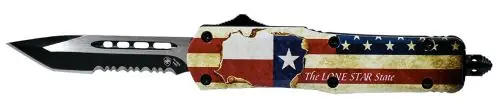 Special Discount - Templar Knife STX-531 Texan Small 2.25-inch Tanto Part Serrated OTF