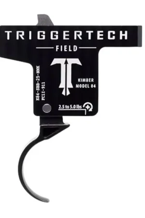 TriggerTech Kimber Model 84 Field Adjustable Single-Stage Drop-In Curved Trigger 2.5 lbs to 5.0 lbs Black PVD Finish | Today Only
