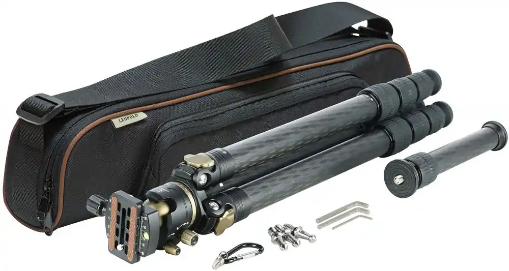 Reliable Choice | Leupold Pro Guide CF-436 Tripod Kit Carbon Fiber 6.70-67 in Black with Gold Accents